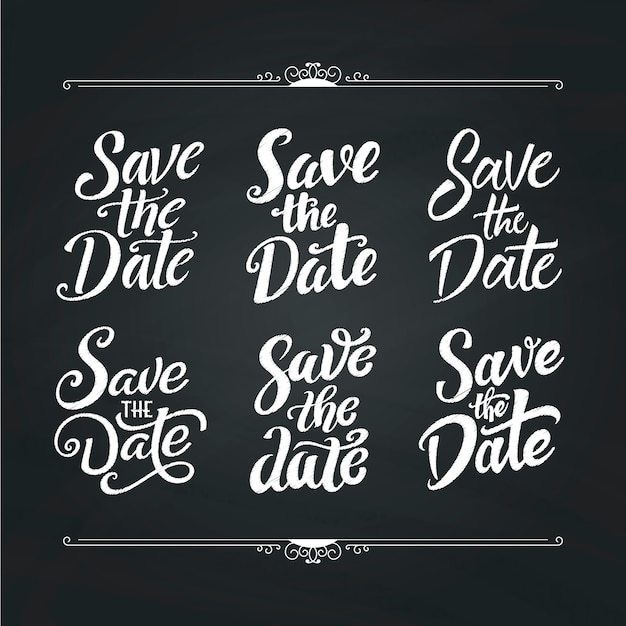 Salve a data coleção de letras de casamento
