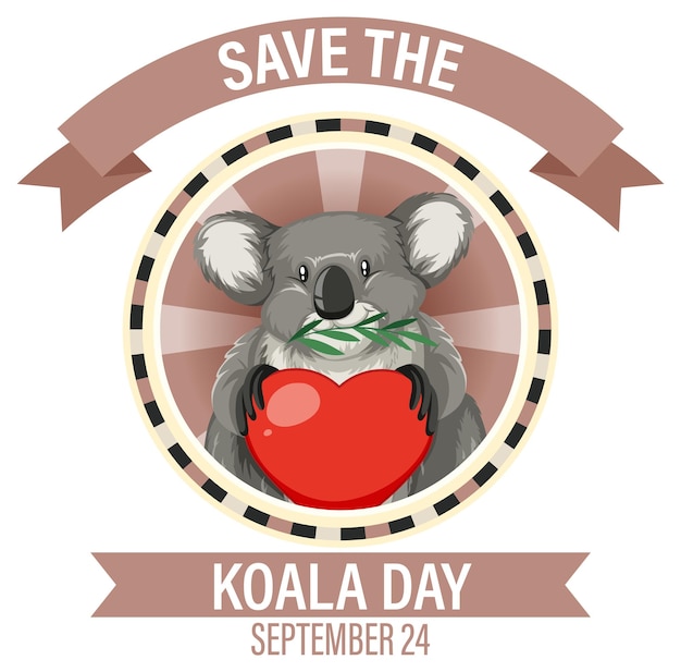 Salve o design do banner do dia do coala