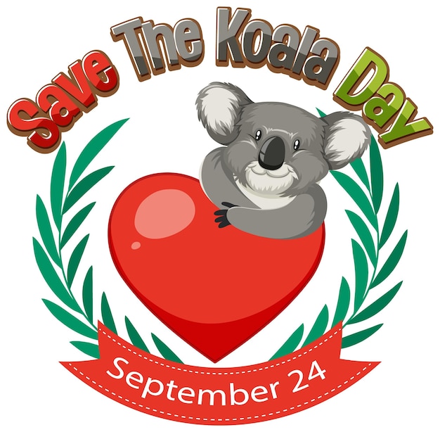 Salve o design do banner do dia do coala