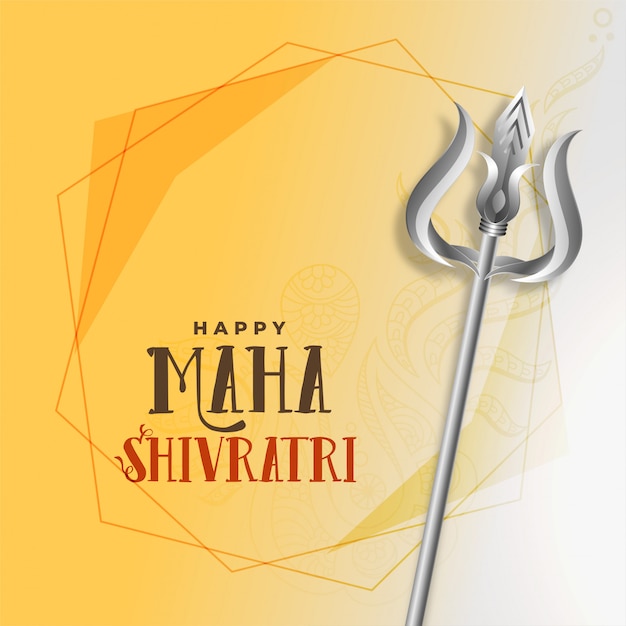 Saudação de festival de shivratri com trishul