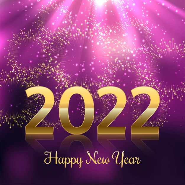 Saudação feliz ano novo, fundo de 2022