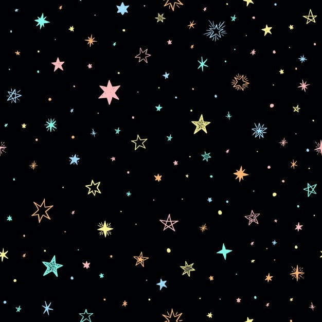 Seamless com estrelas handdrawn