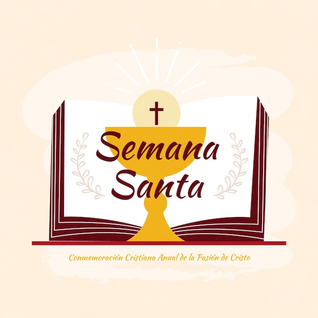 Semana santa de design de mão desenhada