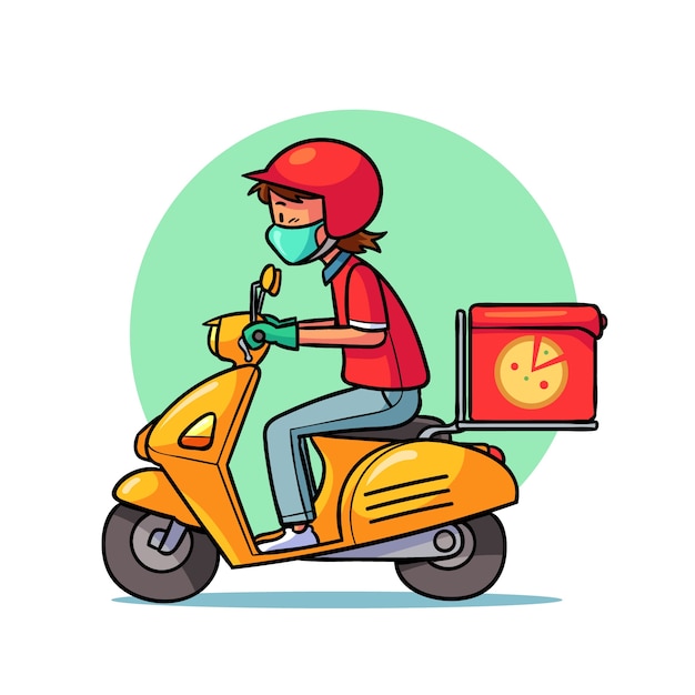 Desenho de motoboy delivery [download] - Designi