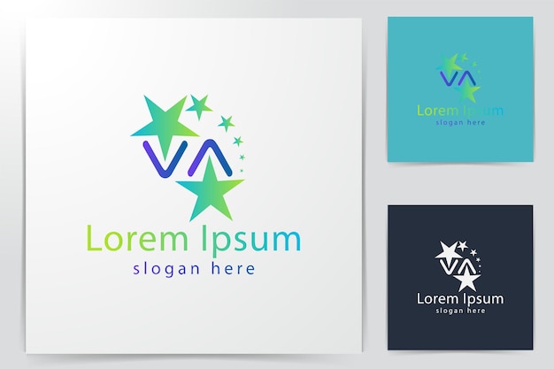 Seta para cima e para baixo. idéias do logotipo do marketing da estrela. design de logotipo de inspiração. ilustração em vetor modelo. isolado no fundo branco