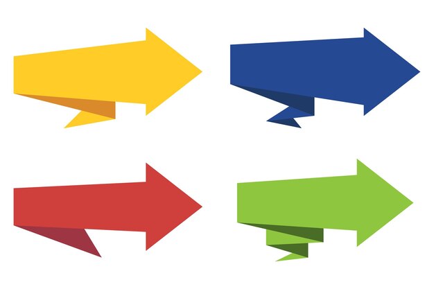 Setas de banner de origami