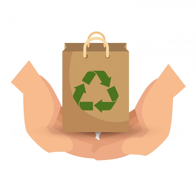 Setas reciclar design ecologia em estilo simples