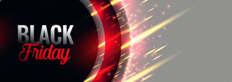 Vetor grátis sexta-feira elegante banner preto