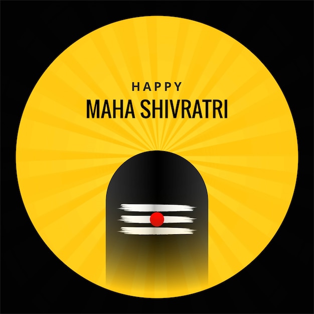 Shivling ídolo para maha shivratri festival cartão