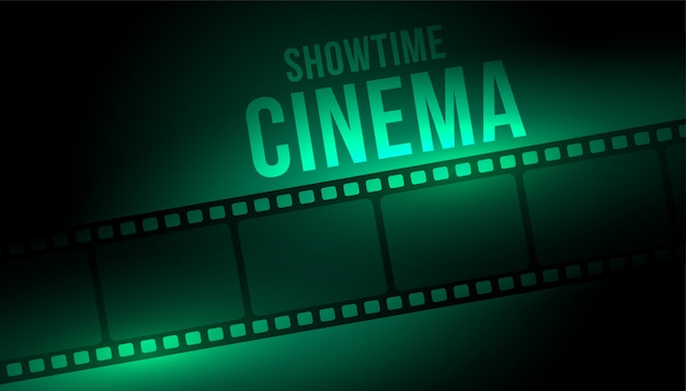 Vetor grátis showtime fundo de cinema com rolo de tira de filme