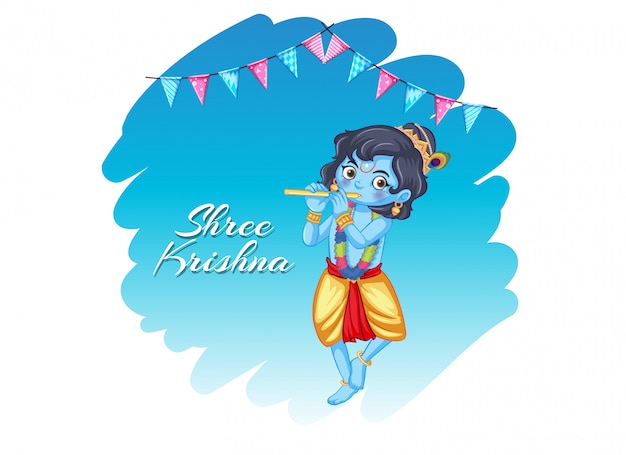 Vetor grátis shree krishna