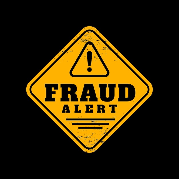 Signo de alerta de fraude de fundo fique a salvo do vetor de fraude de dinheiro