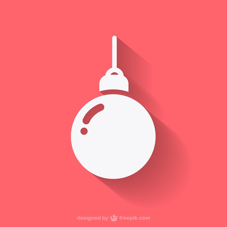 Vetor grátis silhueta bugiganga natal