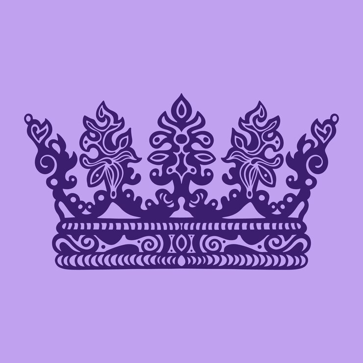 Vetor grátis silhueta de coroa desenhada de mão