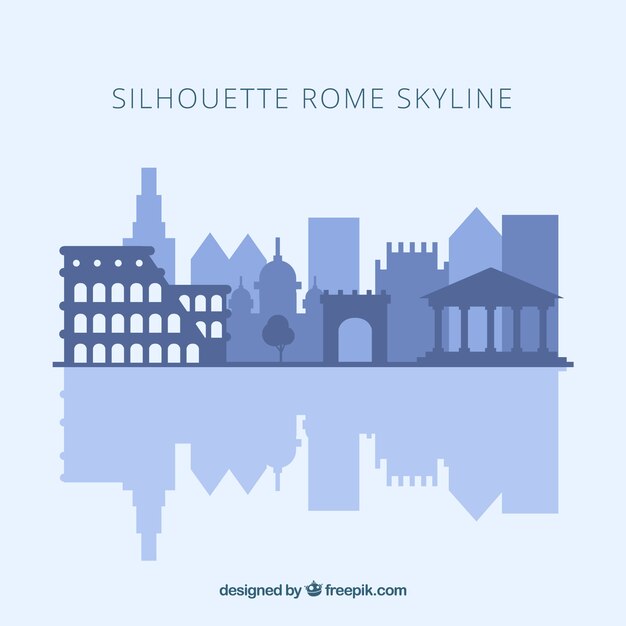 Silhueta de horizonte de Roma