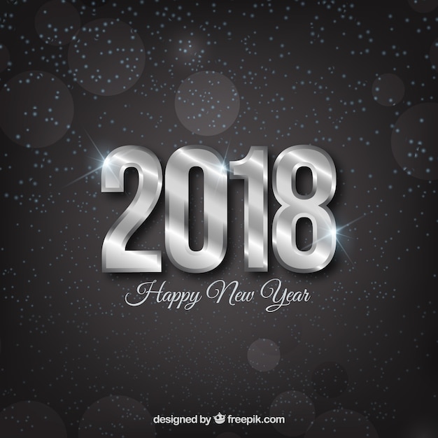 Vetor grátis silver sparkly new year background