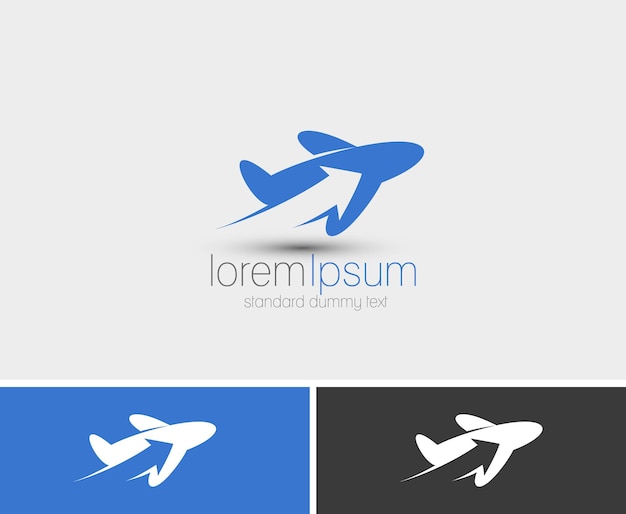 Símbolo da programação de voo do logotipo de viagem, design vetorial isolado