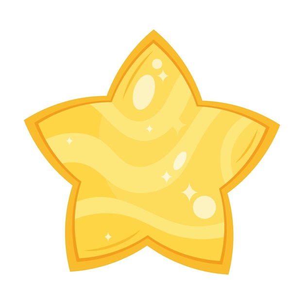 Vetor grátis símbolo de estrela dourada