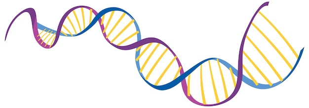 Vetor grátis símbolo de hélice de dna isolado no fundo branco