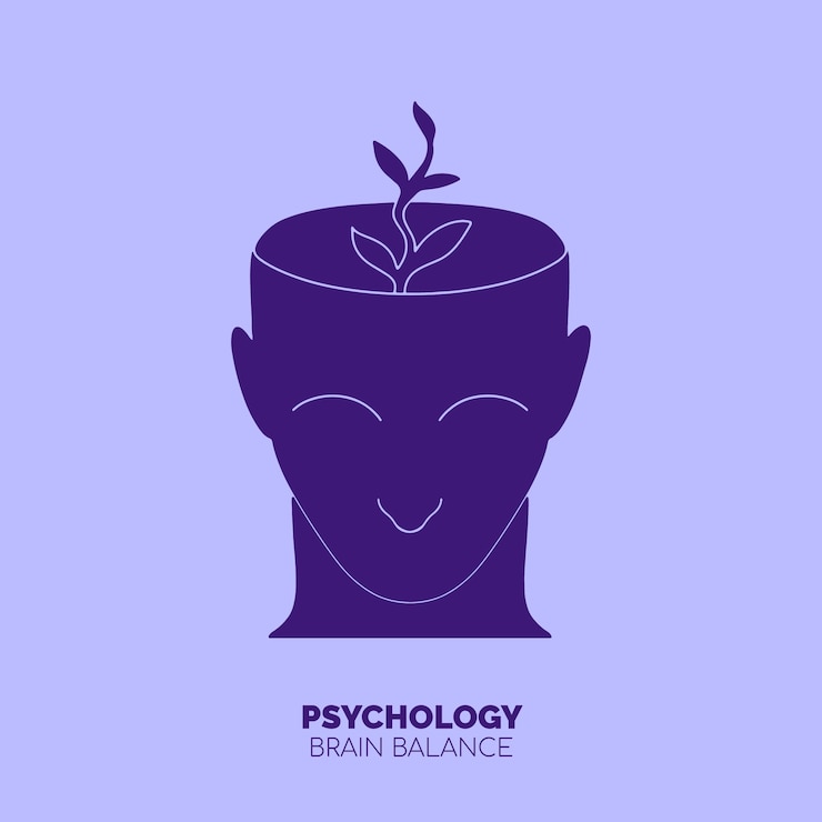 Vetor grátis símbolo de psicologia de design plano