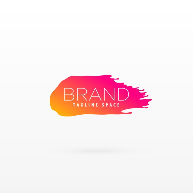 Símbolo do curso de escova limpa em cores bonitas para o logotipo da sua marca