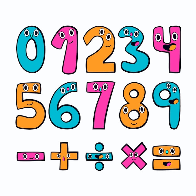 Símbolos matemáticos desenhados à mão