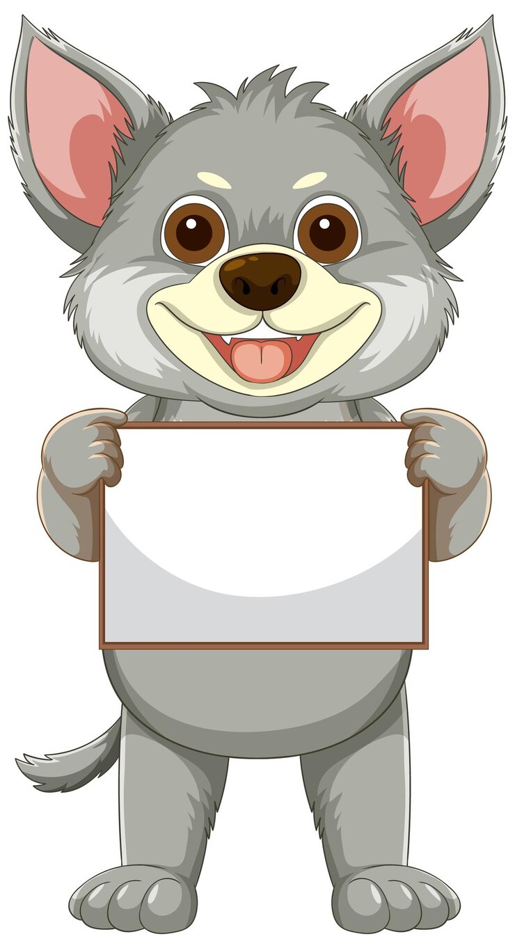 Vetor grátis sinal de animais de desenho animado bonito