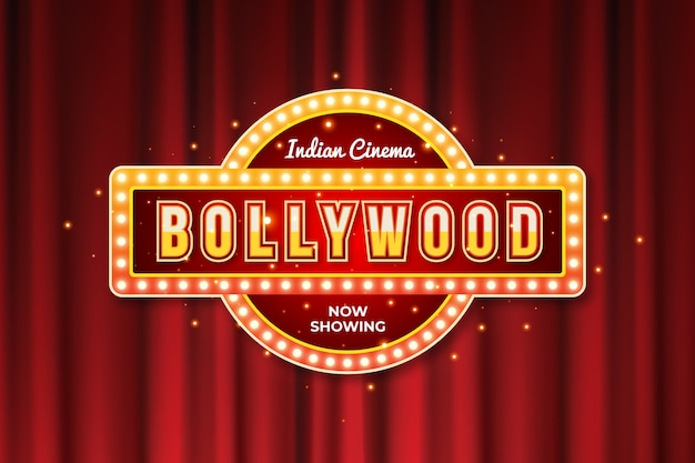 Sinal de cinema de bollywood realista