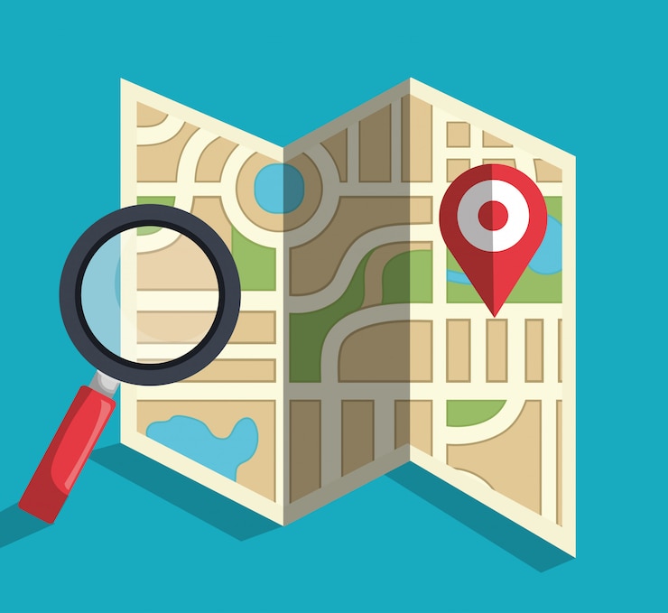 Vetor grátis sistema de localização geográfica