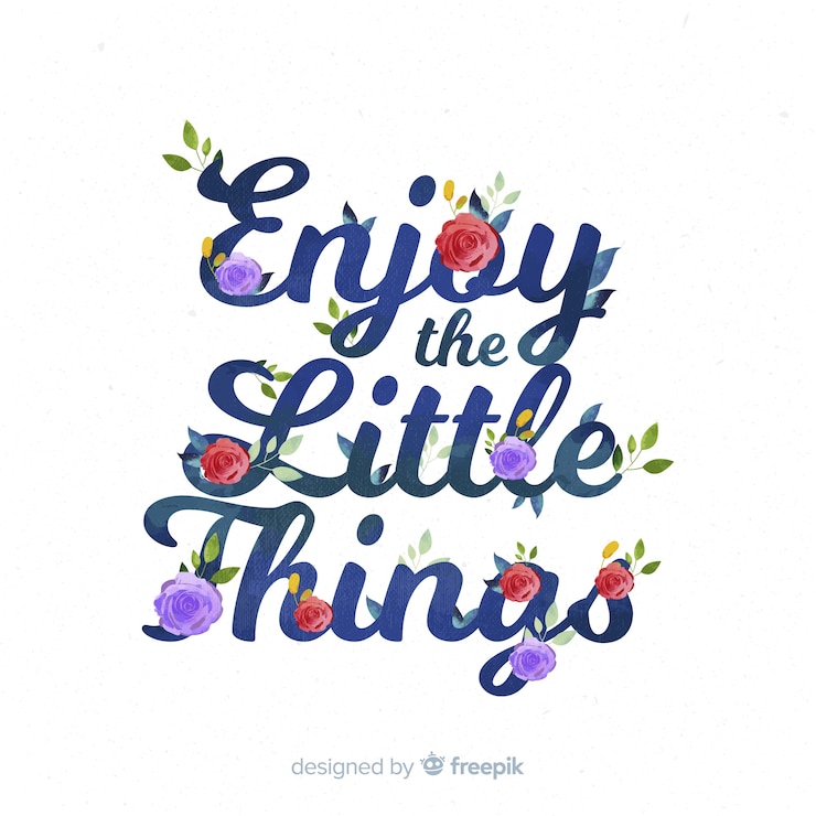 Vetor grátis slogan com fundo de flores de mão desenhada