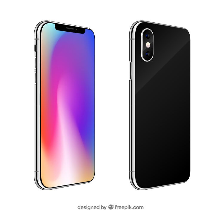 Vetor grátis smartphone com diferentes visualizações em estilo realista