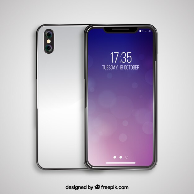 Smartphone de prata