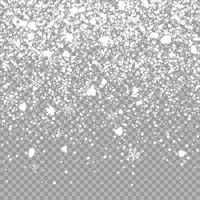 Vetor grátis sobreposição de neve branca caindo de natal isolada em um fundo transparente textura de pano de fundo de queda de neve