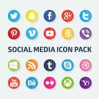 Vetor grátis social media logo pack