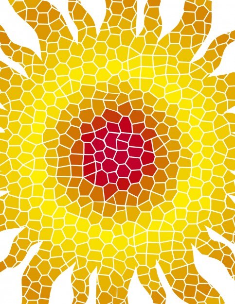 Vetor grátis sol abstrato mosaico