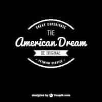 Vetor grátis sonho americano logotipo do vintage