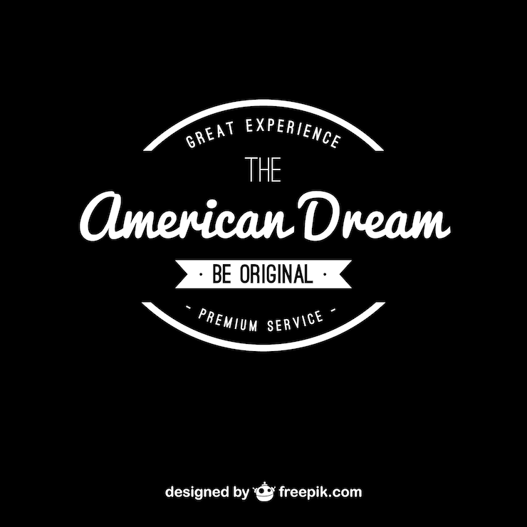 Vetor grátis sonho americano logotipo do vintage