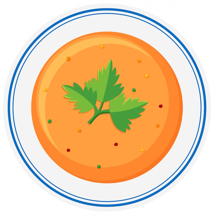 Vetor grátis sopa quente na tigela