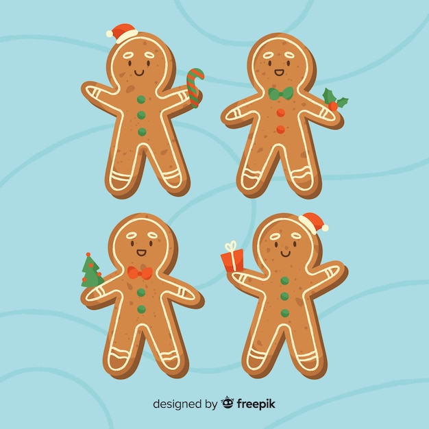 Sorrindo, gingerbread, biscoitos, cobrança