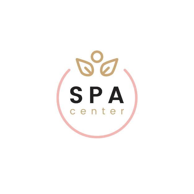 Spa e o vector de logotipo do centro de bem-estar