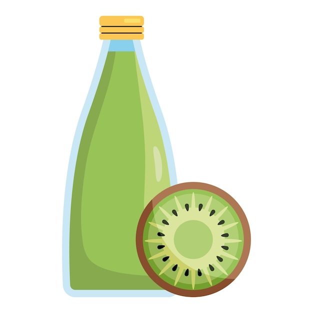 Vetor grátis suco de fruta de kiwi