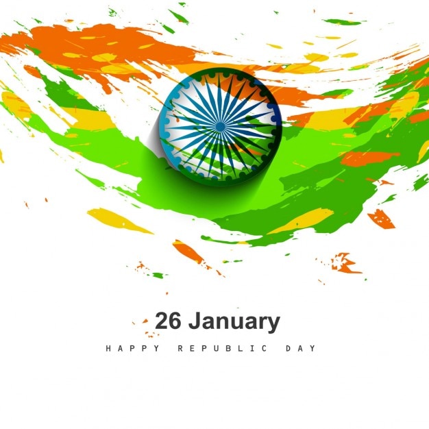 Vetor grátis sujo do design da bandeira tricolor índico