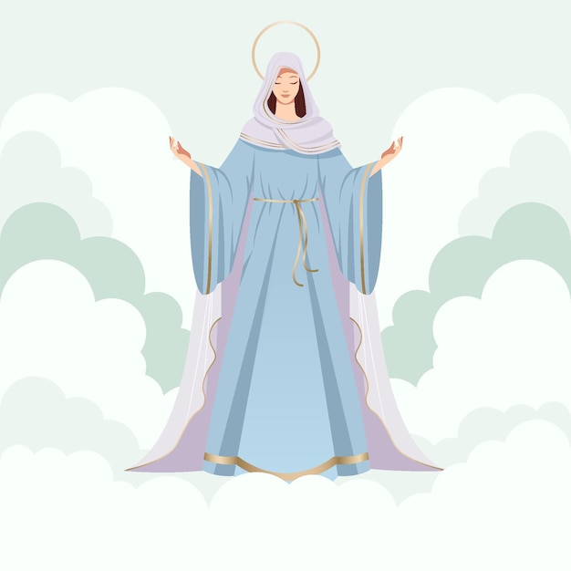 Vetor grátis suposição detalhada da ilustração de maria