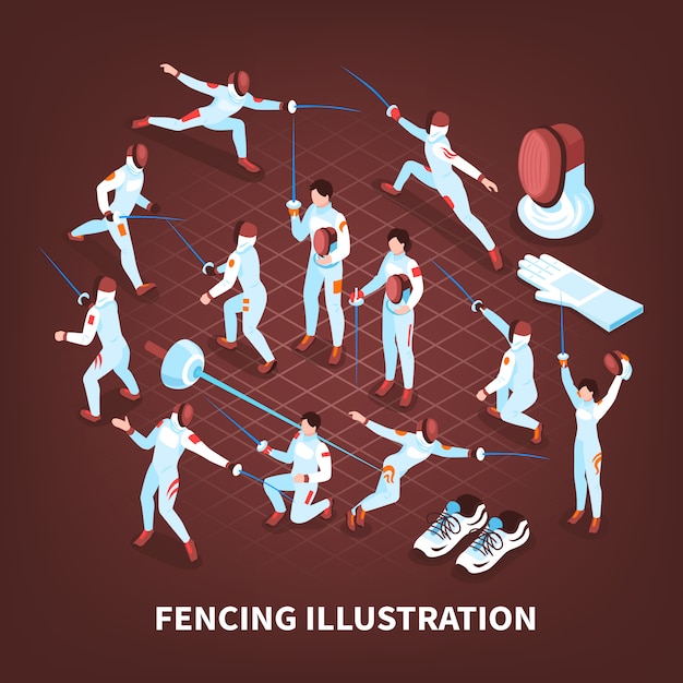 Sword play sports background