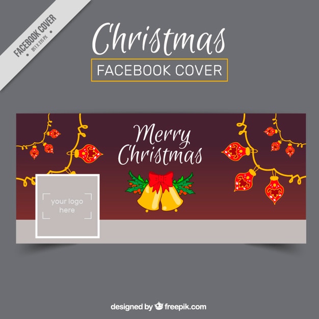 Tampa do facebook com decoração do natal