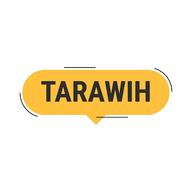 Vetor grátis tarawih guide orange vector callout banner com dicas para uma experiência gratificante do ramadã