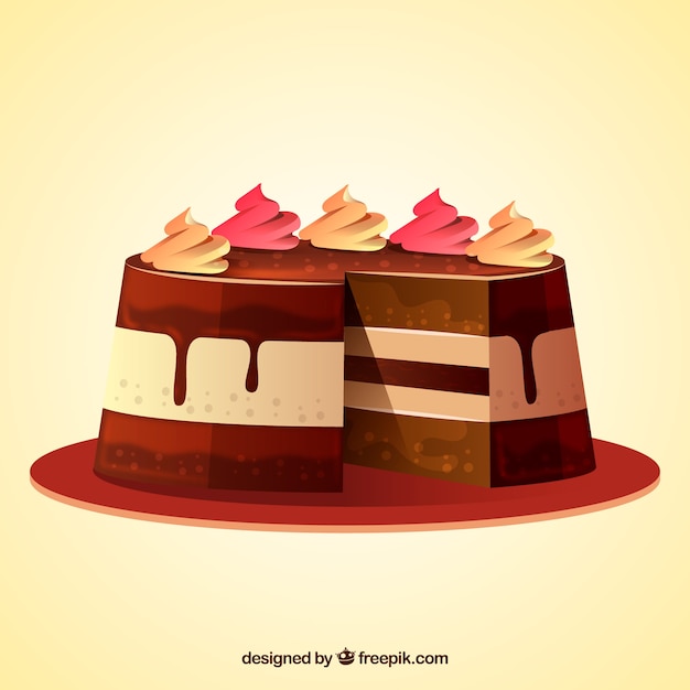 Tasty cake background em estilo realista