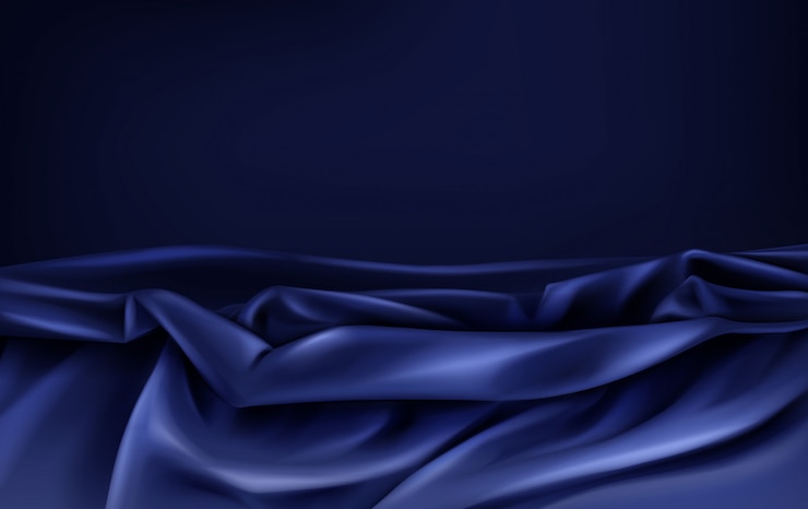 Vetor grátis tecido de cetim azul escuro