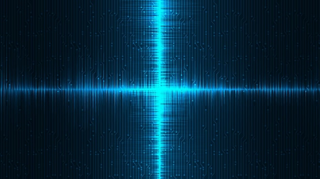Tecnologia de fundo de onda de som digital e diagrama de onda de terremoto
