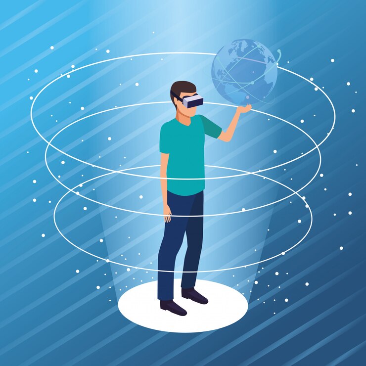 Vetor grátis tecnologia de óculos de realidade virtual